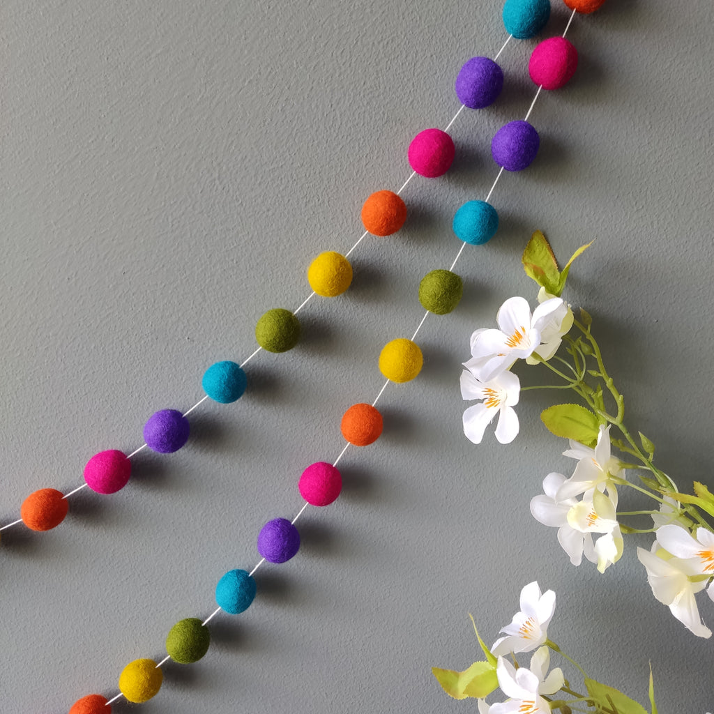 Guirlande de pompons mexicaine décoration chambre enfant – CELAINEDECO